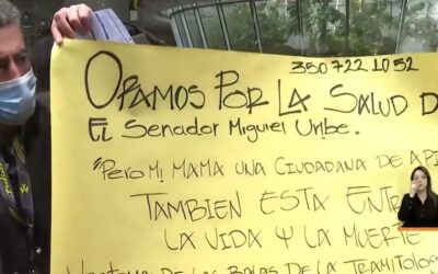 Protesta contra el sistema de Salud.